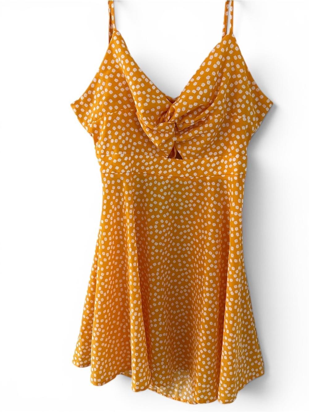 Yellow Floral Tie-back  Sundress
